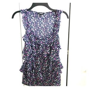 Express Navy Blue Floral Tank